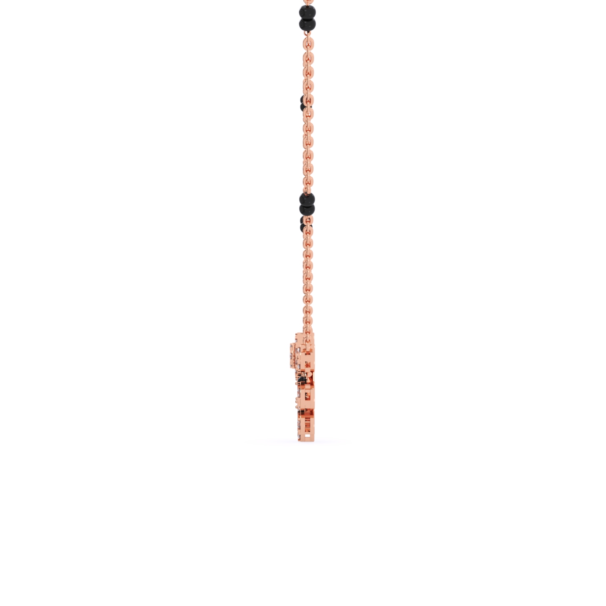 Lab Grown Cluster Diamond Mangalsutra